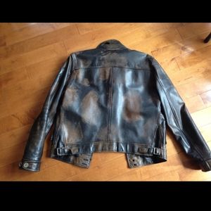 John Varvatos collection leather jacket